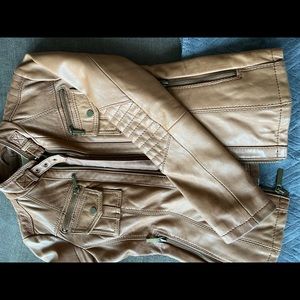 Michael Kors leather motorcycle jacket
